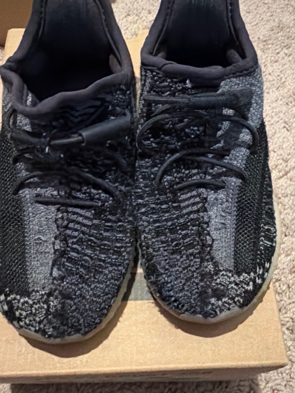 adidas Kids Black and Gray Knit Sneakers